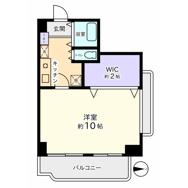パルム信開泉が丘 410号室 間取り