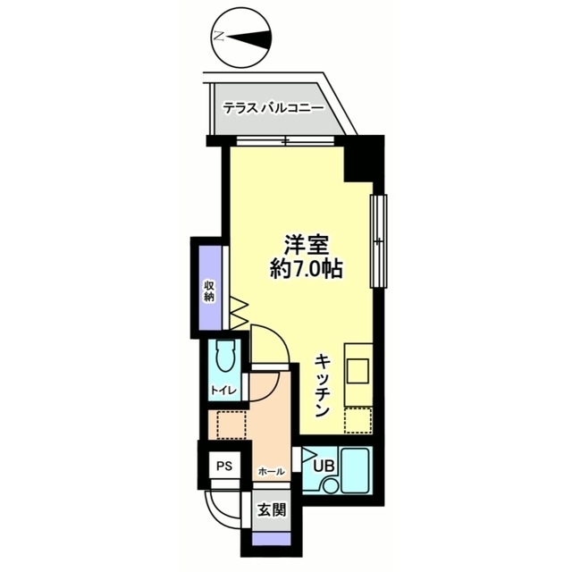 信開グラビス駅北 510号室 間取り