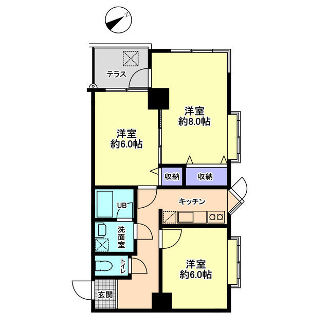 信開トピア南末広 307号室 間取り