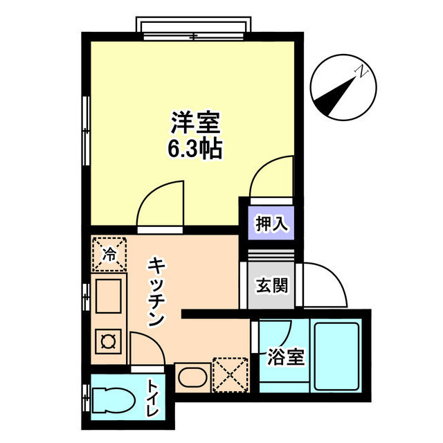 信開セルーラ粟津駅西3 201号室 間取り