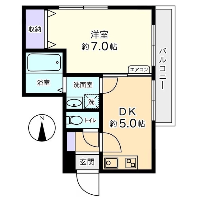 信開ラザール西公文名 301号室 間取り