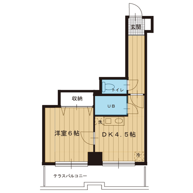 信開トピア学園 206号室 間取り
