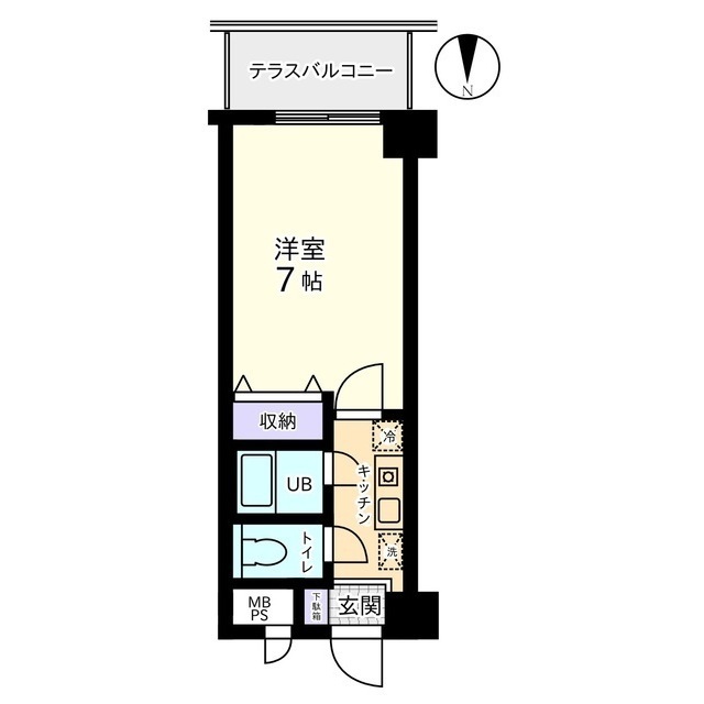 信開トピア足羽 411号室 間取り