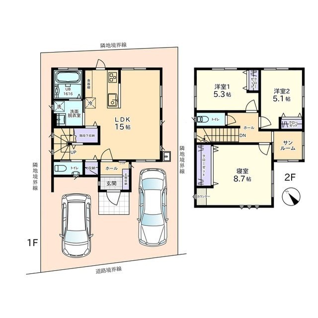 Smart House 鵯島 1号室 間取り